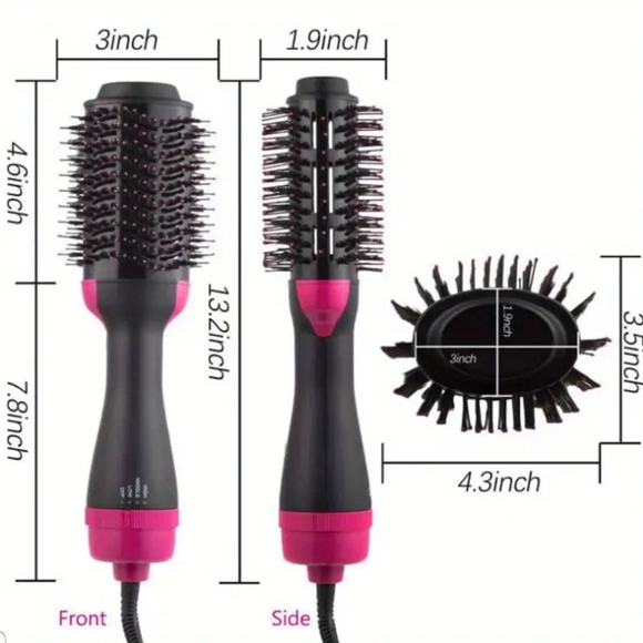 Hair Dryer Brush 4 in 1 Blow Out Style Curl 1 Step Hot Air Comb Volumizer - New - Picture 13 of 14